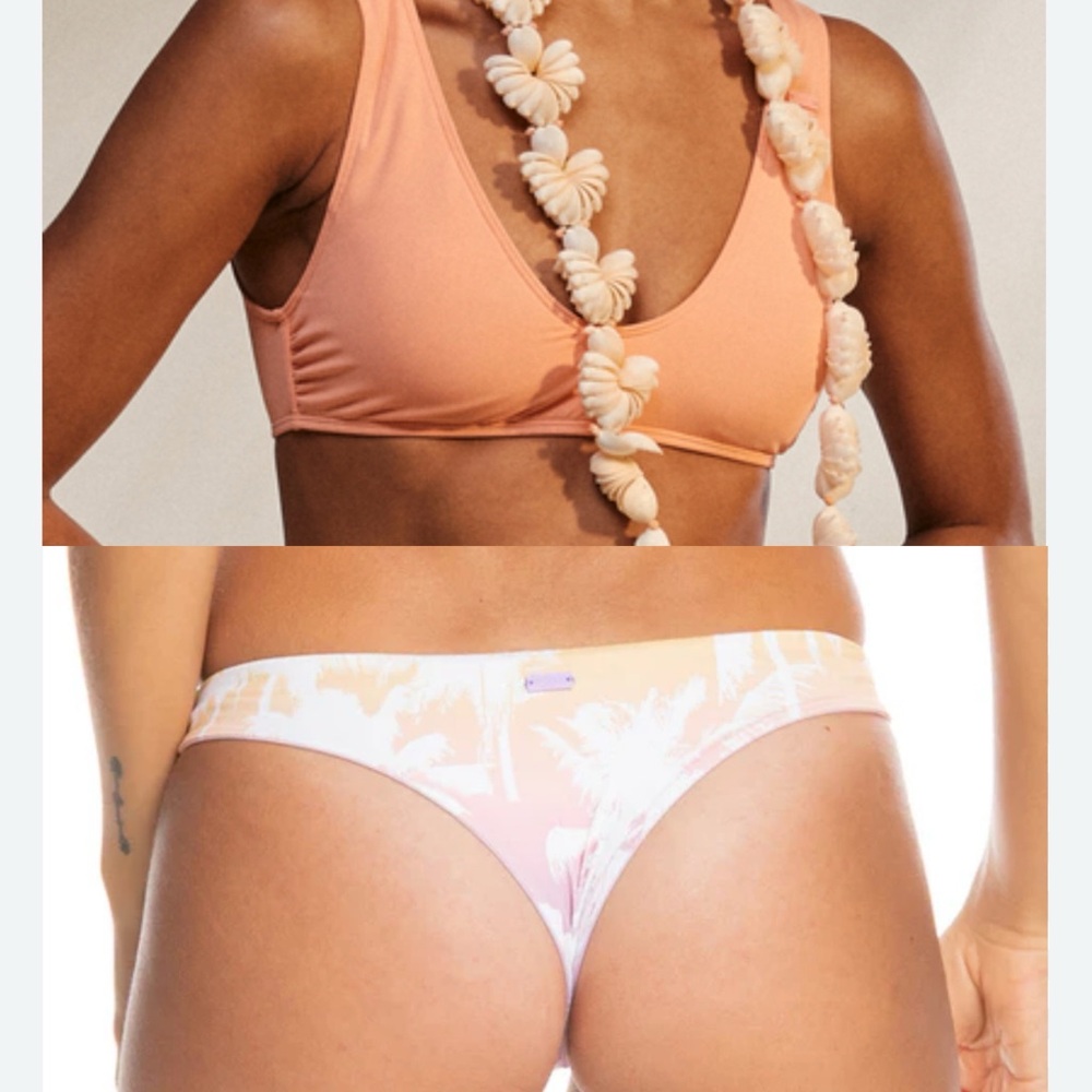 Roxy swim set, large top, x-large bottoms